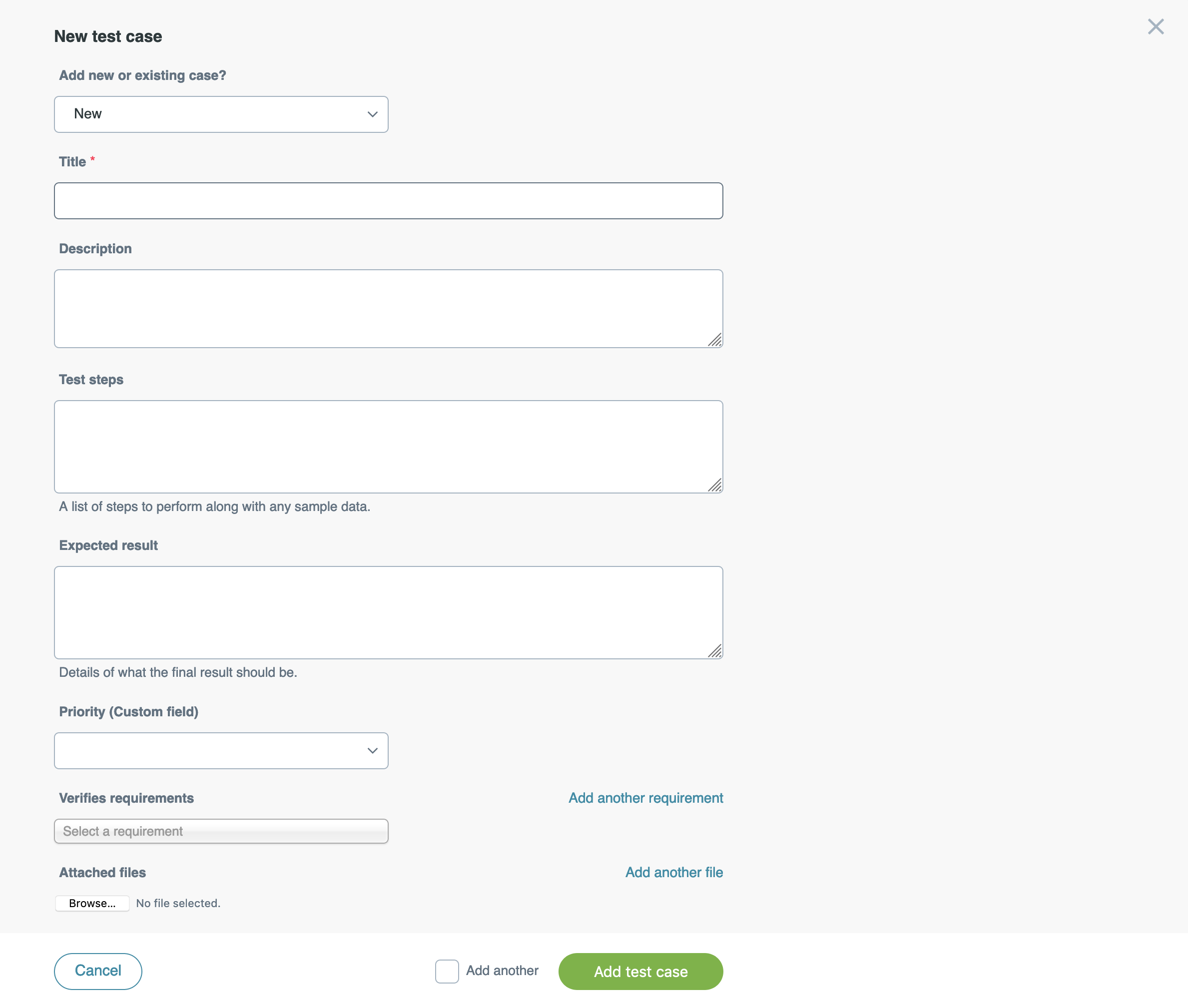 create test case